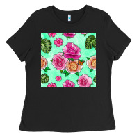 Floral Background Ladies Tee | Teevron
