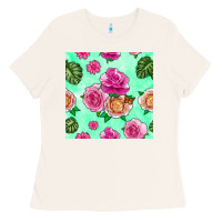 Bone floral background Ladies Tee - BundleAndBundleShop