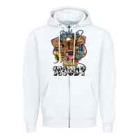 White Just a little moody baby cow Zipper Hoodie - HowdyJamesFarm