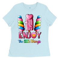 Baby Blue enjoy the little things Ladies Tee - AdoDesignShop