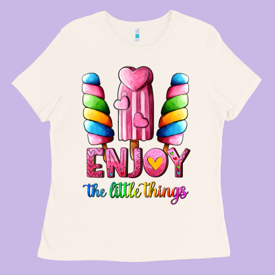 Enjoy The Little Things Ladies Tee Designed By Adodesignshop
