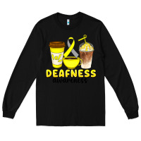 Black deafness awareness coffee cups Long Sleeve Tee - Artiststas