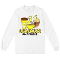 White deafness awareness coffee cups Long Sleeve Tee - Artiststas