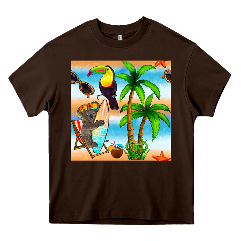 Tropical Animals Seamless Pattern Heavy Core Tee by BundleAndBundleShop | Teevron