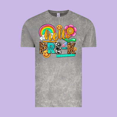 Hello Pre K Vintage Tee Designed By Nancycooperartshop