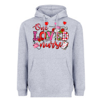 Heather Grey one loved nurse valentine's day Heavyweight Hoodie - OliviaCreatesArt