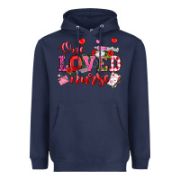 Navy one loved nurse valentine's day Heavyweight Hoodie - OliviaCreatesArt