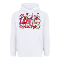 White one loved nurse valentine's day Heavyweight Hoodie - OliviaCreatesArt