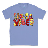Colony Blue softball vibes Classic Tee - MaliasSmallBusiness
