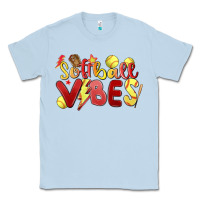 Dusty Blue softball vibes Classic Tee - MaliasSmallBusiness