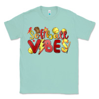 Seafoam softball vibes Classic Tee - MaliasSmallBusiness