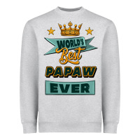 Heather Grey world's best papaw ever Heavyweight Sweatshirt - Jasminsmagicworld