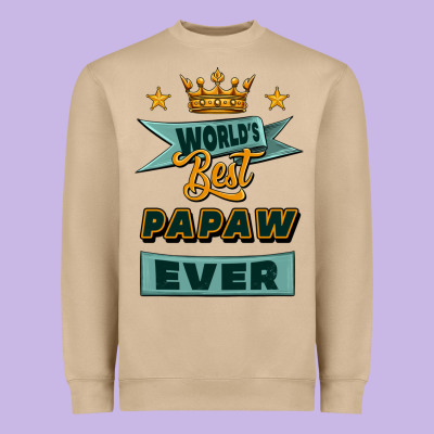 World's Best Papaw Ever Heavyweight Sweatshirt Designed By Jasminsmagicworld