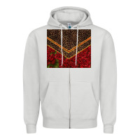 Dove Grey red roses with leopard Zipper Hoodie - TumblerDesignByShophia