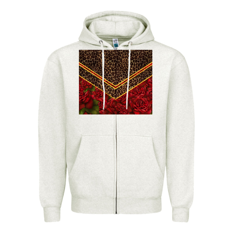 Red Roses With Leopard Zipper Hoodie by TumblerDesignByShophia | Teevron