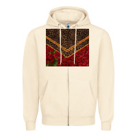 Sandshell red roses with leopard Zipper Hoodie - TumblerDesignByShophia