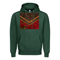 Sports Green red roses with leopard Zipper Hoodie - TumblerDesignByShophia
