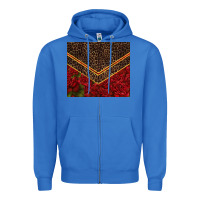 True Royal red roses with leopard Zipper Hoodie - TumblerDesignByShophia