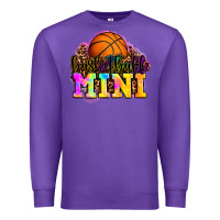 Purple basketball mini Premium Sweatshirt - OliviaCreatesArt