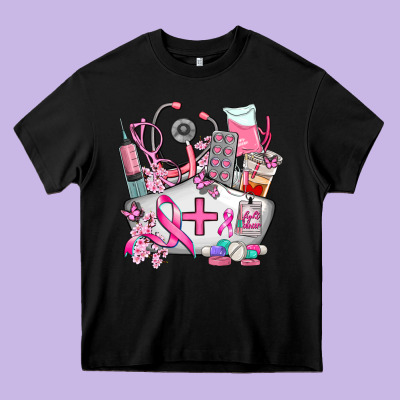 Nurse Cancer Heavy Core Tee Designed By Adodesignshop