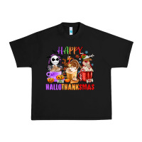 Black happy hallothanksmas Urban Heavy Tee - MaliasSmallBusiness