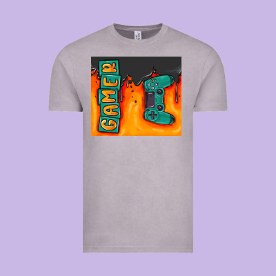 Gamer Vintage Tee Designed By Maliassmallbusiness