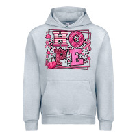 Heather Grey Hope Breast Cancer Awareness Fall Urban Hoodie - LillyAllenDesigns