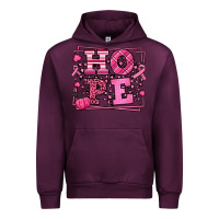 Mauve Wine Hope Breast Cancer Awareness Fall Urban Hoodie - LillyAllenDesigns