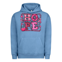 Pigment Pebble Blue Hope Breast Cancer Awareness Fall Urban Hoodie - LillyAllenDesigns