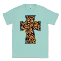 Seafoam leopard sunflower cross Classic Tee - JahusDesignShop