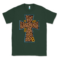 Sports Green leopard sunflower cross Classic Tee - JahusDesignShop