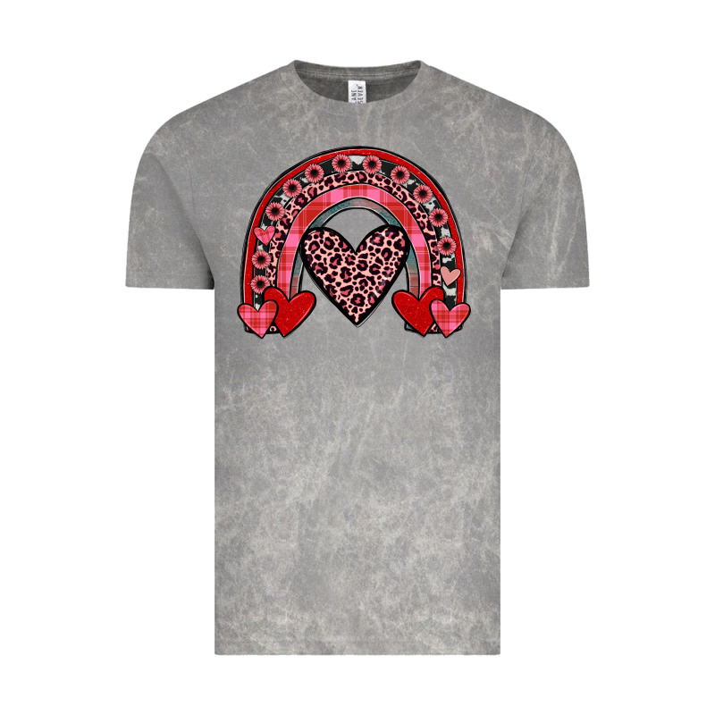 Valentines Heart Rainbow Vintage Tee by JahusDesignShop | Teevron