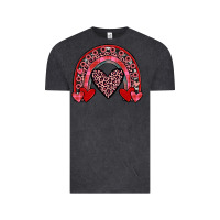 Vintage Black valentines heart rainbow Vintage Tee - JahusDesignShop
