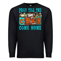 Black pray till the cows come home olivia Premium Sweatshirt - OliviaCreatesArt