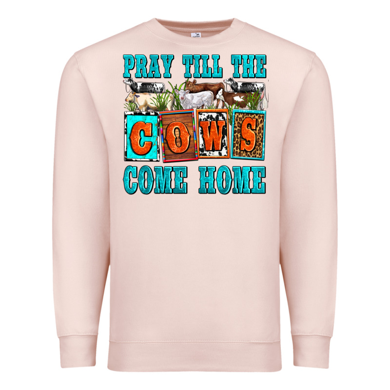 Pray Till The Cows Come Home Olivia Premium Sweatshirt by OliviaCreatesArt | Teevron