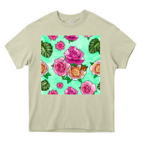 Mossy floral background Heavy Core Tee - BundleAndBundleShop