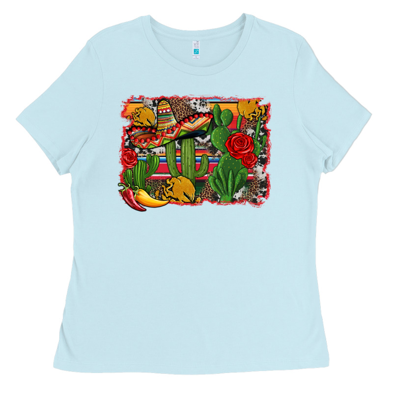 Mexican Cacti Background Ladies Tee by Artiststas | Teevron