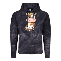 Cloud Black cartoon cow Vintage Hoodie - NancyCooperArtShop