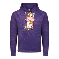 Cloud Purple cartoon cow Vintage Hoodie - NancyCooperArtShop