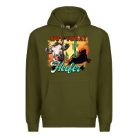 Army Green Not today Heifer Premium Hoodie - HowdyJamesFarm