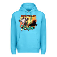 Ocean Blue Not today Heifer Premium Hoodie - HowdyJamesFarm