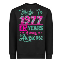 Black made in 1977, 45 years of being awesome Heavyweight Sweatshirt - Jasminsmagicworld