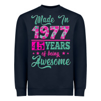 Navy made in 1977, 45 years of being awesome Heavyweight Sweatshirt - Jasminsmagicworld