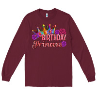 Burgundy birthday princess Long Sleeve Tee - Artiststas