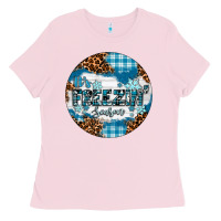 Bubblegum Pink It's Freezin' Season Ladies Tee - RanaPortraitStore