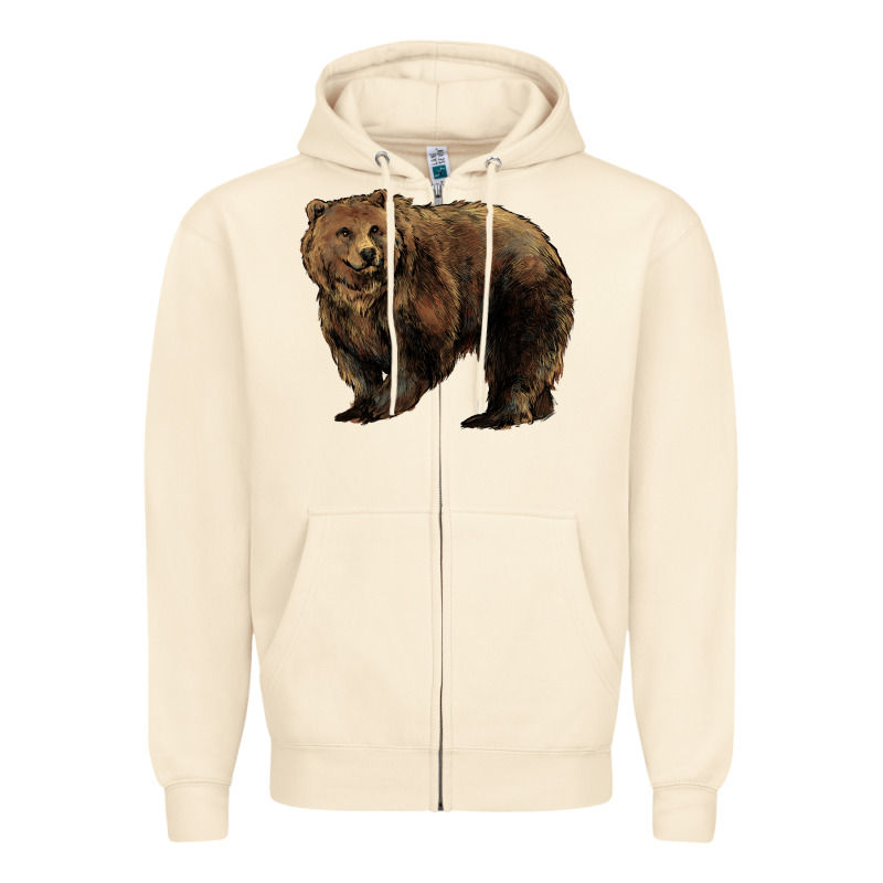 Grizzly Bear Zipper Hoodie by HowdyJamesFarm | Teevron