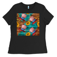 Black celebrity hat with leopard Ladies Tee - BundleAndBundleShop