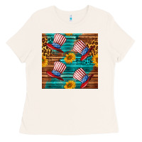 Bone celebrity hat with leopard Ladies Tee - BundleAndBundleShop