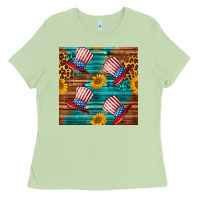 Matcha celebrity hat with leopard Ladies Tee - BundleAndBundleShop