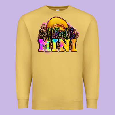 Softball Mini Premium Sweatshirt Designed By Oliviacreatesart
